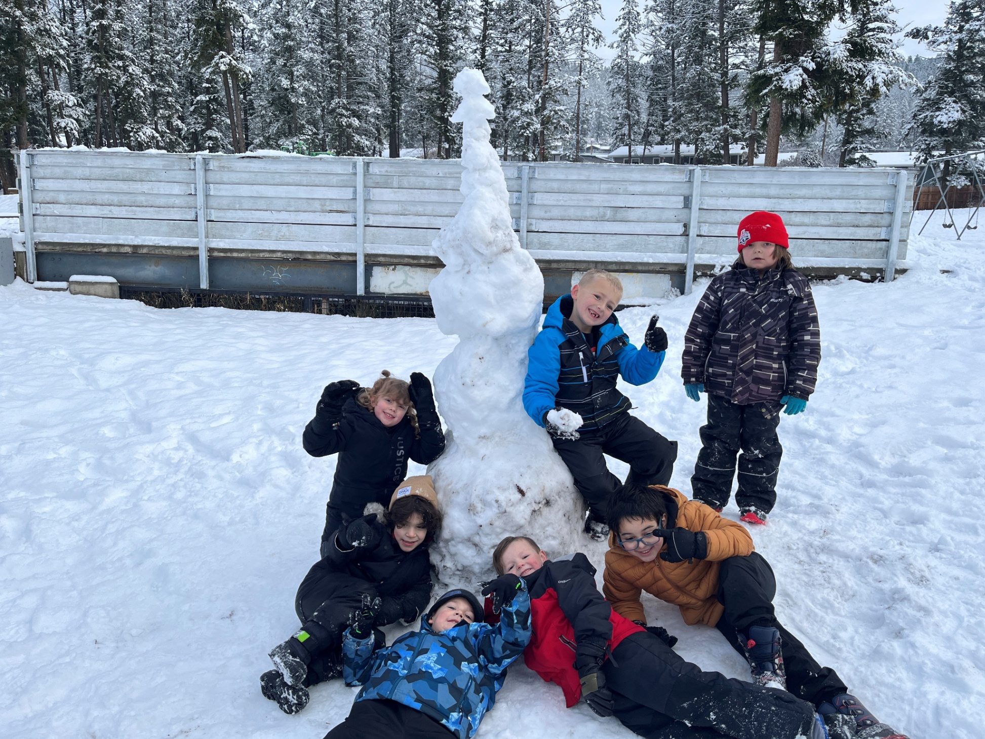 First Snow Snowmen1 dwayne benvin